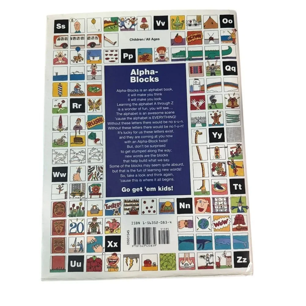 VTG Alpha-Blocks by Kat Anderson‎ 1993 1st Printing Kids Book ABC's - Signed